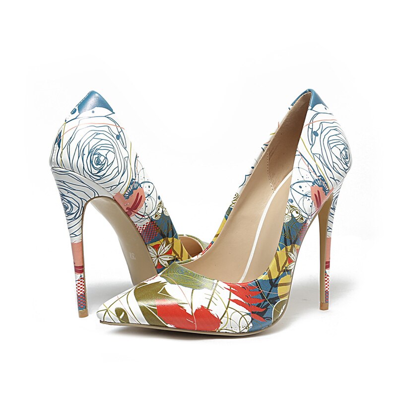 Floral Print Heels