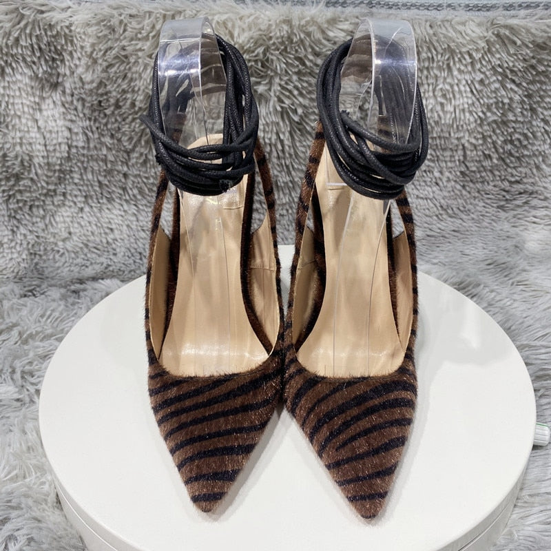 Brown Zebra Heels