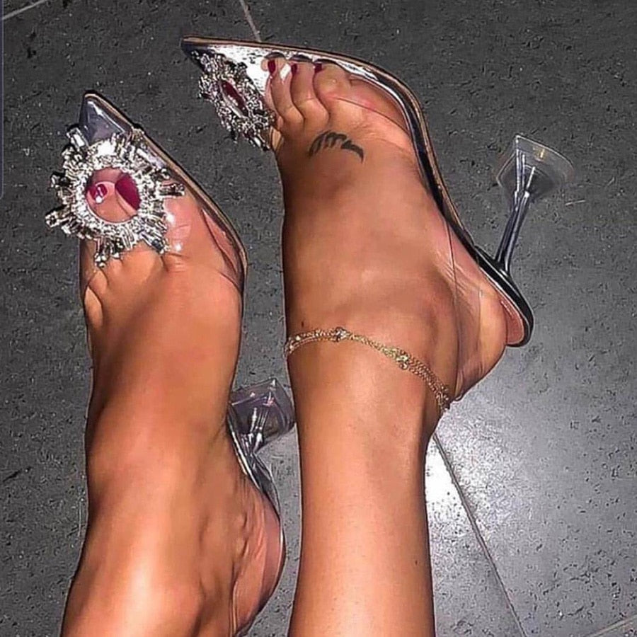 Crystal Clear Heeled Sandals