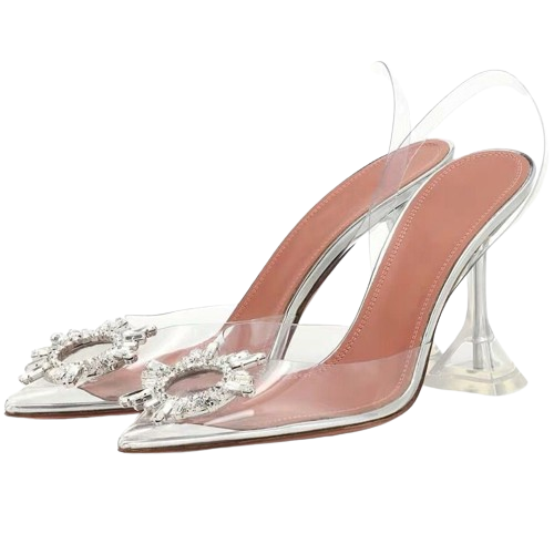 Crystal Clear Heeled Sandals