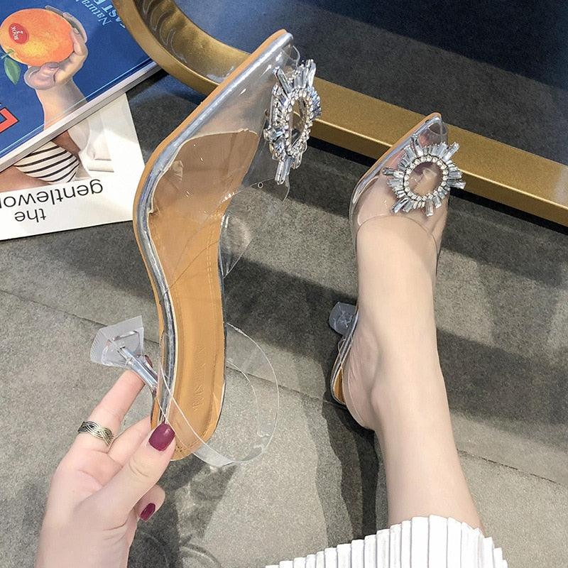 Crystal Clear Heeled Sandals