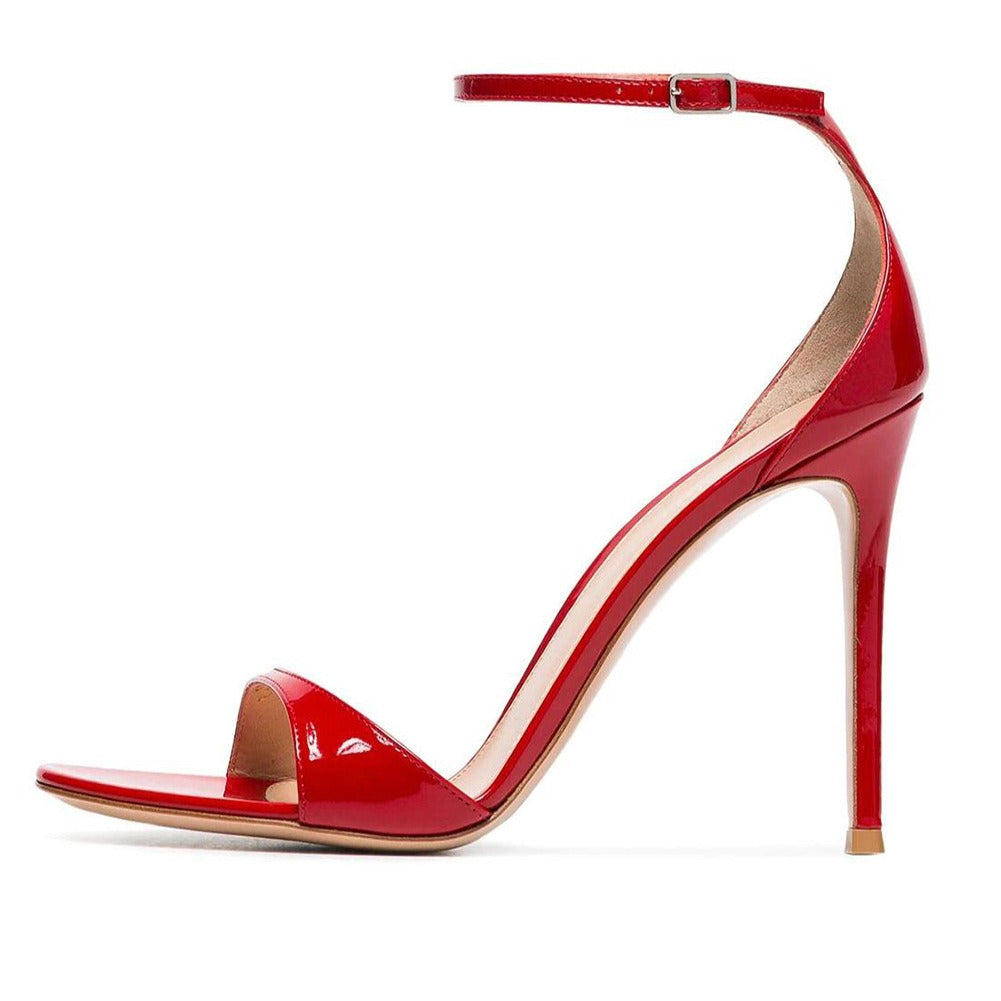 European Red Leather Heels